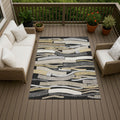 Machine Washable Indoor Outdoor Contemporary Suwanee Chantille Rug
