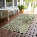 Machine Washable Indoor Outdoor Contemporary Swirls Chantille Rug