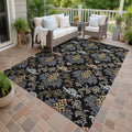 Machine Washable Indoor Outdoor Damask Patna Chantille Rug