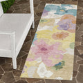 Machine Washable Indoor Outdoor Floral Bonnet Chantille Rug