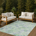 Machine Washable Indoor Outdoor Floral Buford Chantille Rug