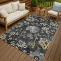 Machine Washable Indoor Outdoor Floral Estes Chantille Rug