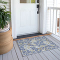 Machine Washable Indoor Outdoor Floral Hagan Chantille Rug