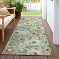 Machine Washable Indoor Outdoor Floral Joy Chantille Rug
