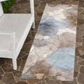 Machine Washable Indoor Outdoor Floral Mara Chantille Rug