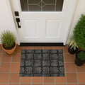 Machine Washable Indoor Outdoor Geo Dia Chantille Rug