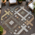 Machine Washable Indoor Outdoor Geo Gila Chantille Rug