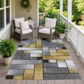 Machine Washable Indoor Outdoor Geo Kingman Chantille Rug
