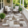Machine Washable Indoor Outdoor Geo Somerton Chantille Rug