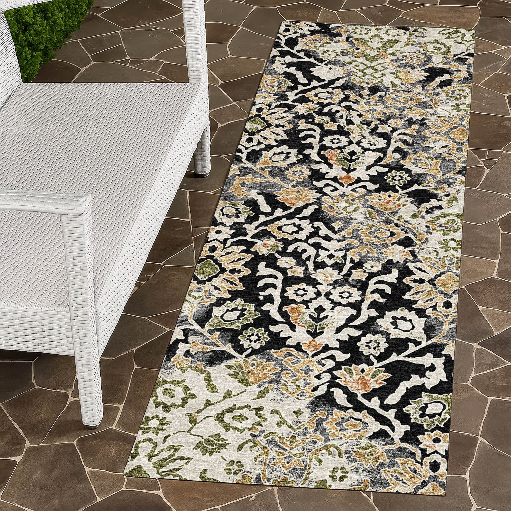 Machine Washable Indoor Outdoor Global Avon Chantille Rug