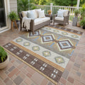 Machine Washable Indoor Outdoor Global Chennai Chantille Rug