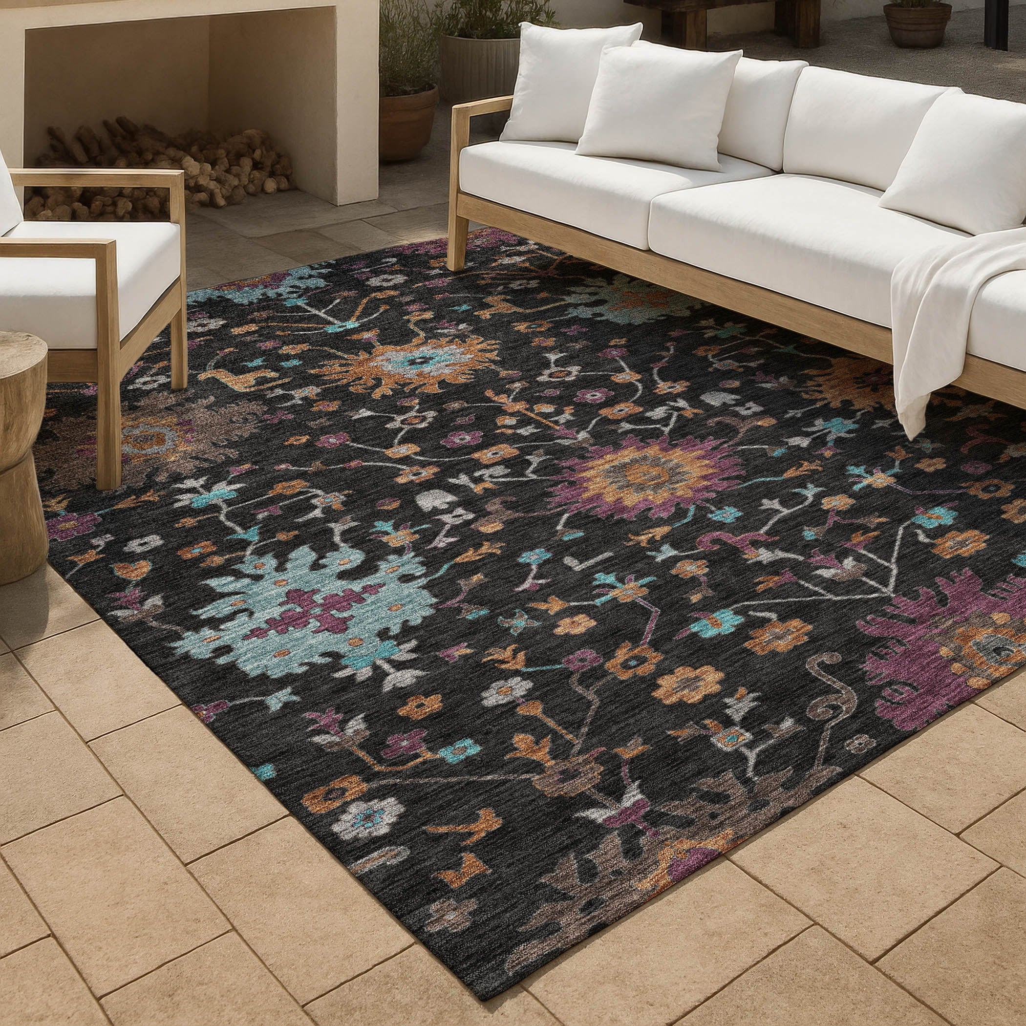 Machine Washable Indoor Outdoor Global Dillon Chantille Rug