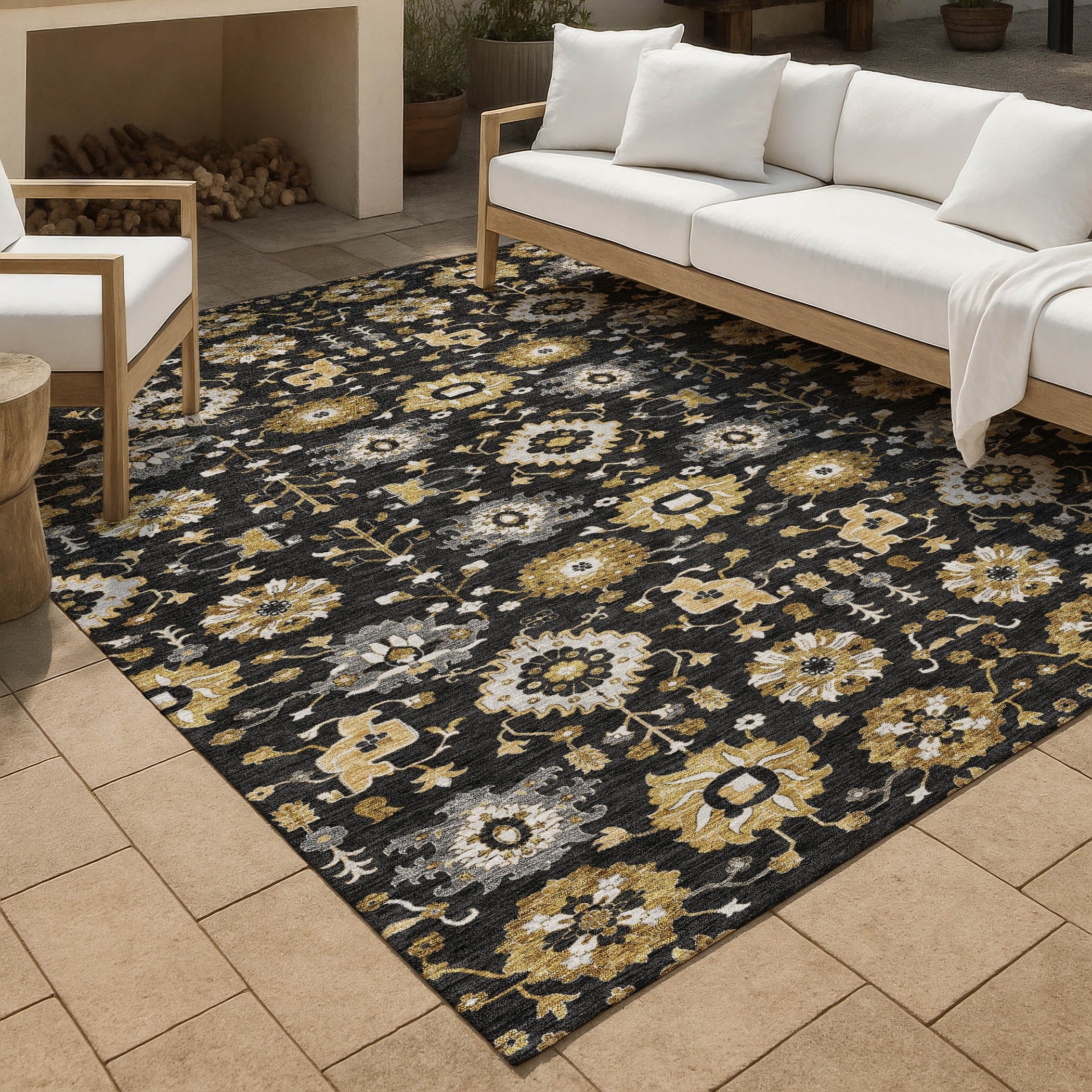Machine Washable Indoor Outdoor Global Durango Chantille Rug
