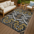 Machine Washable Indoor Outdoor Global Empire Chantille Rug