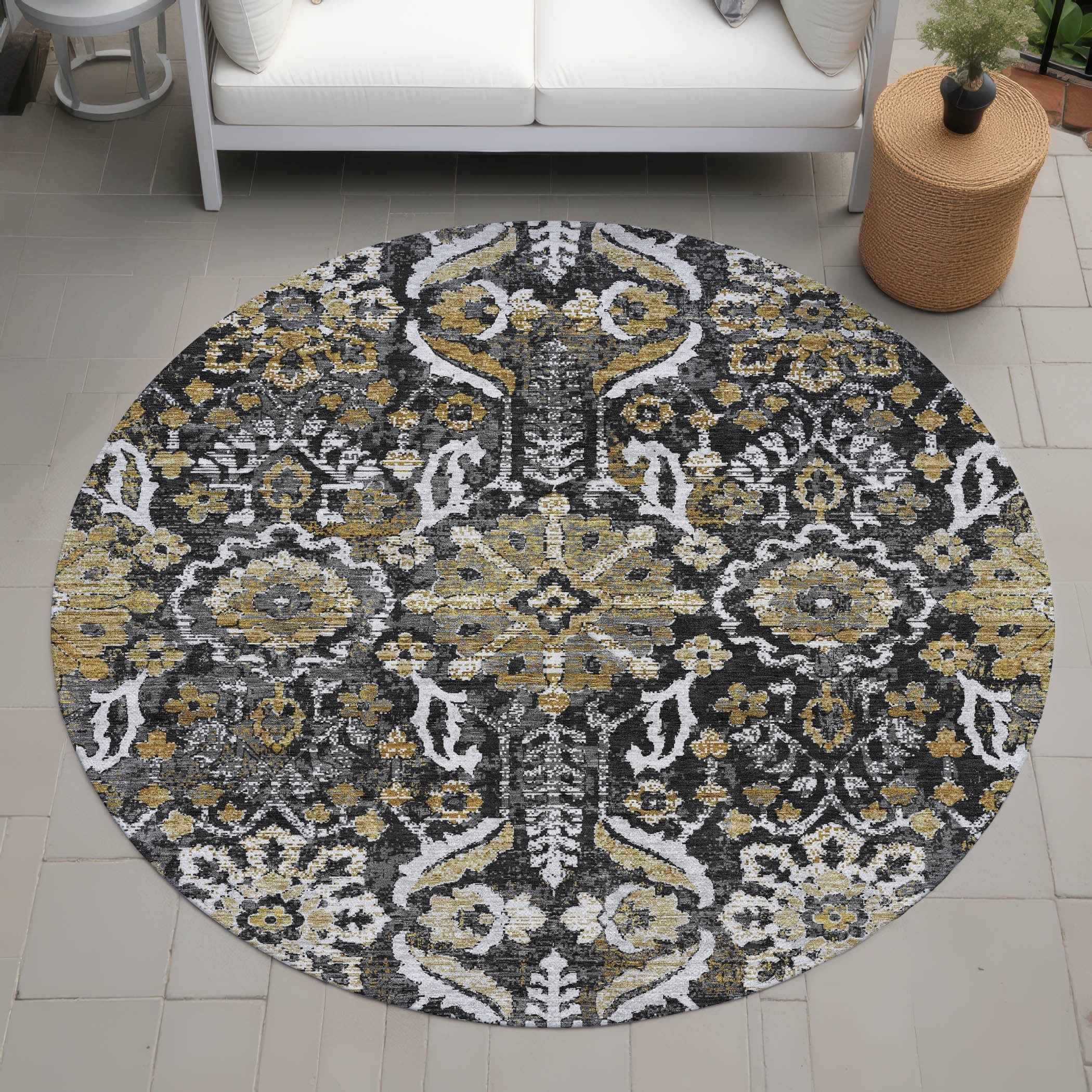 Machine Washable Indoor Outdoor Global Firestone Chantille Rug