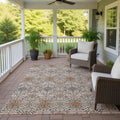 Machine Washable Indoor Outdoor Global Flory Chantille Rug
