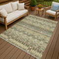 Machine Washable Indoor Outdoor Global Haswell Chantille Rug