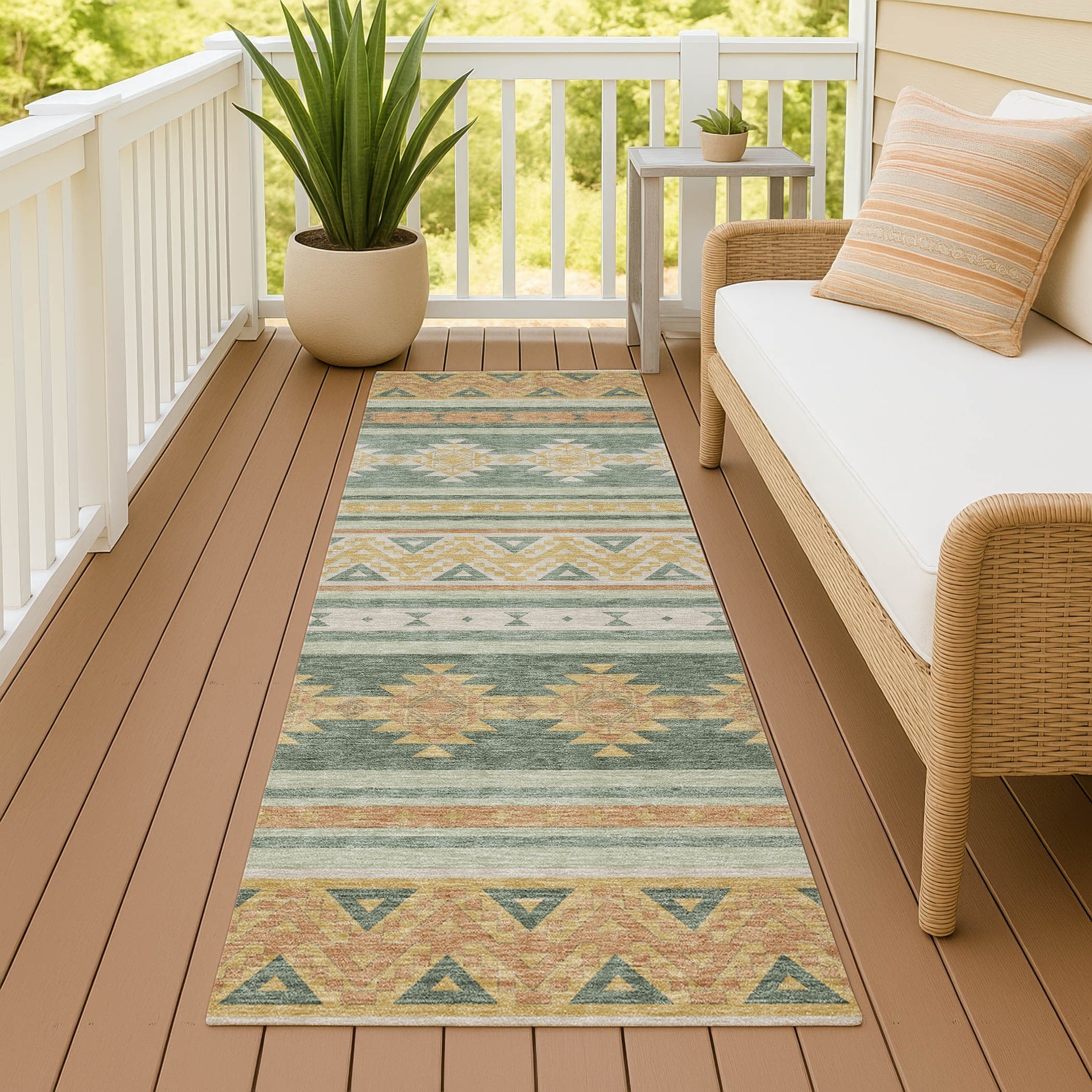 Machine Washable Indoor Outdoor Global Heston Chantille Rug