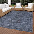 Machine Washable Indoor Outdoor Global Inver Chantille Rug