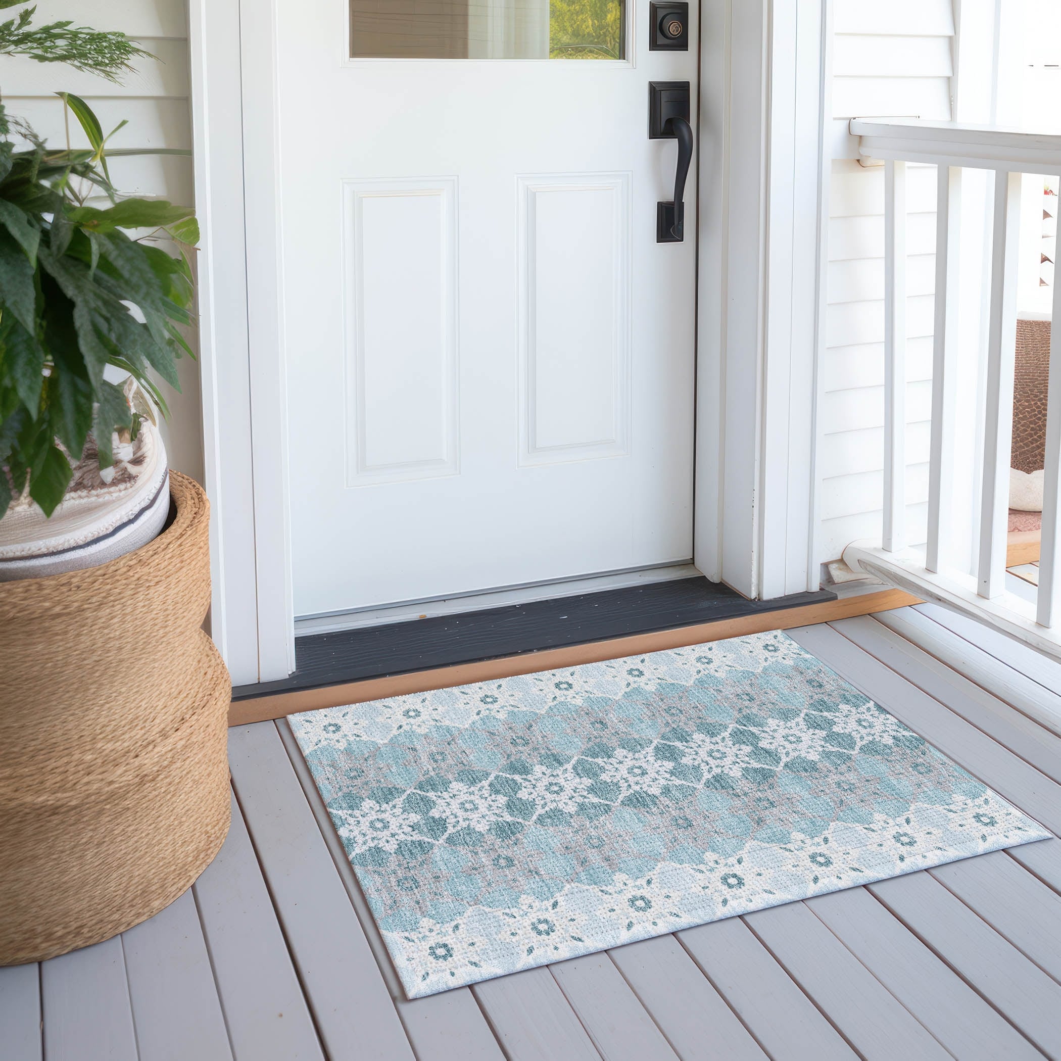 Machine Washable Indoor Outdoor Global Marietta Chantille Rug