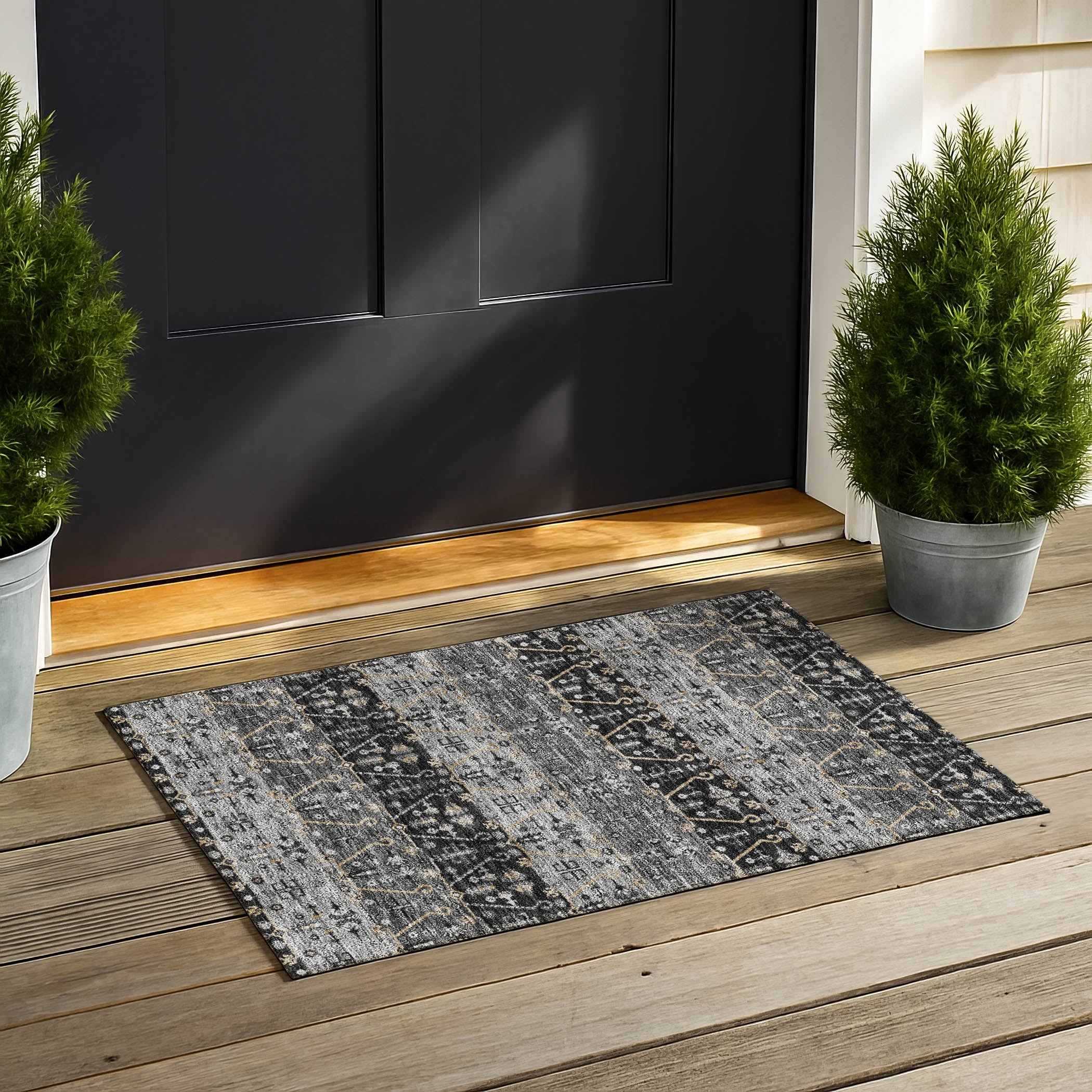 Machine Washable Indoor Outdoor Global Wayzata Chantille Rug