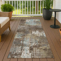Machine Washable Indoor Outdoor Modern Abrash Chantille Rug