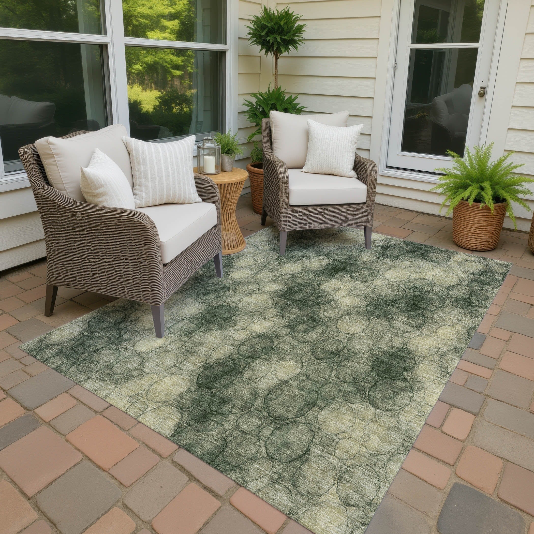 Machine Washable Indoor Outdoor Modern Aby Chantille Rug