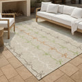 Machine Washable Indoor Outdoor Modern Bow Stripe Chantille Rug