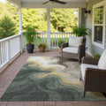 Machine Washable Indoor Outdoor Modern Dejuan Chantille Rug