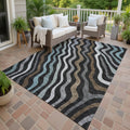 Machine Washable Indoor Outdoor Modern Eureka Chantille Rug