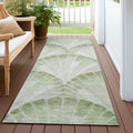 Machine Washable Indoor Outdoor Modern Fan Chantille Rug