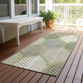 Machine Washable Indoor Outdoor Modern Fern Chantille Rug