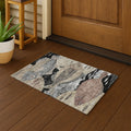 Machine Washable Indoor Outdoor Modern Fish Chantille Rug