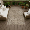 Machine Washable Indoor Outdoor Modern Floral Chantille Rug