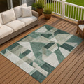 Machine Washable Indoor Outdoor Modern Geo Chantille Rug