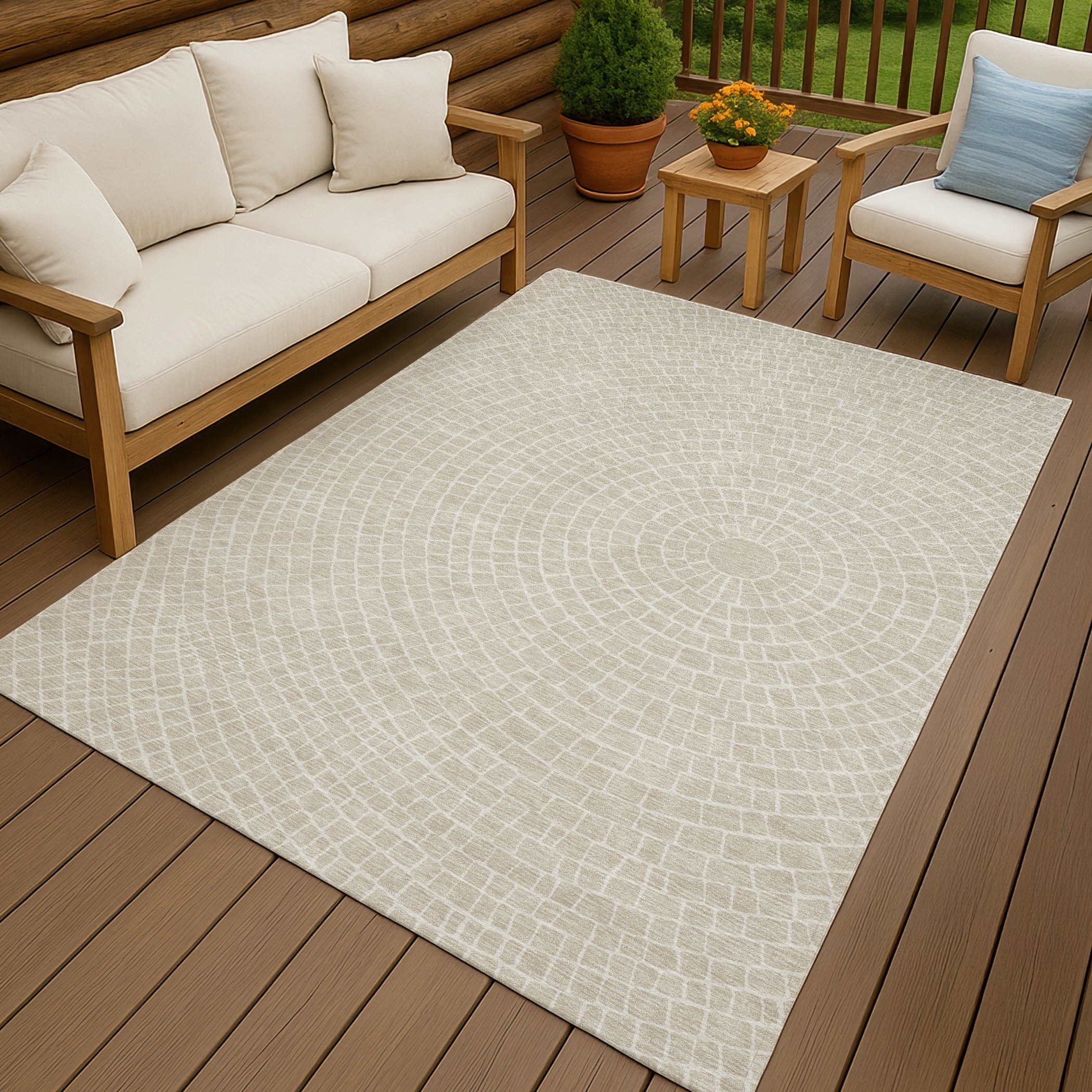 Machine Washable Indoor Outdoor Modern Gravity Chantille Rug