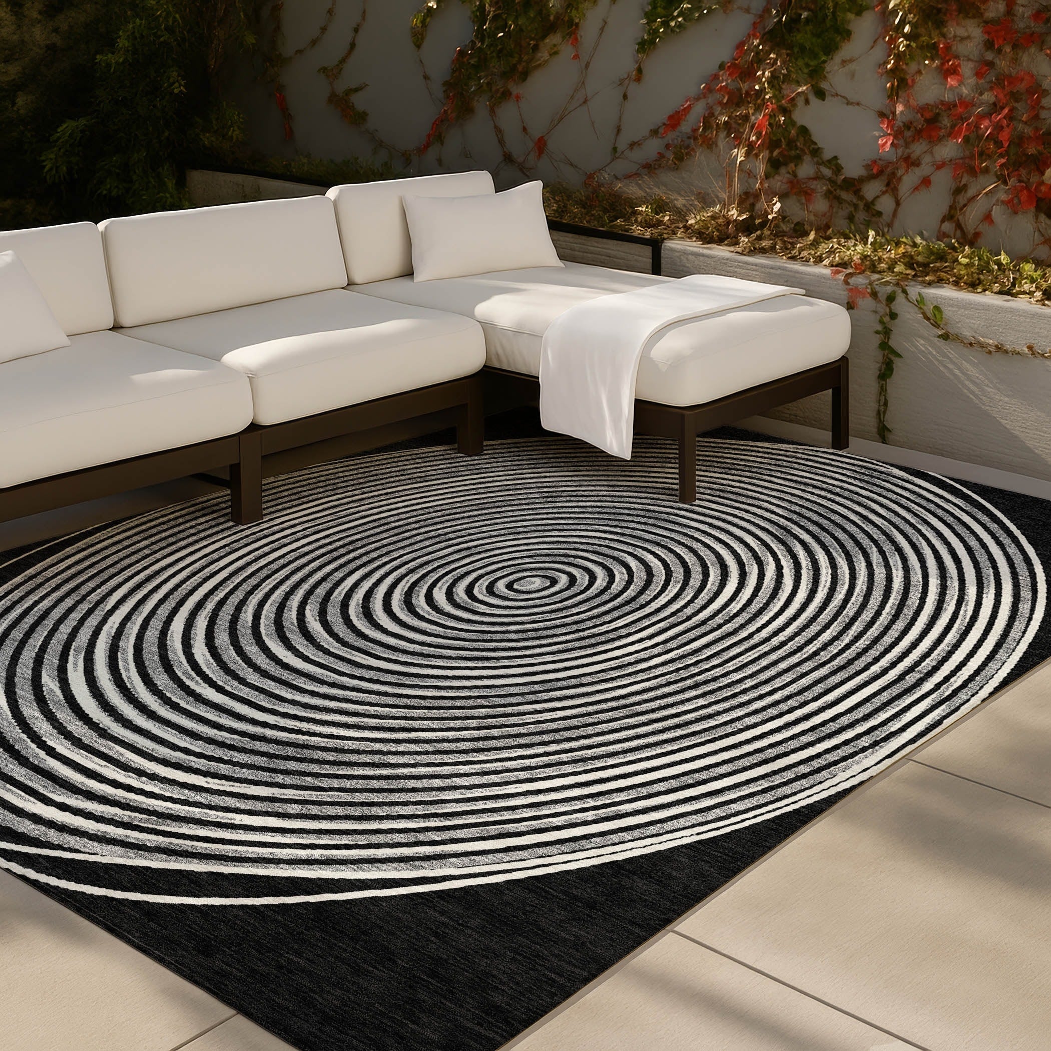Machine Washable Indoor Outdoor Modern Haswell Chantille Rug
