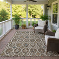 Machine Washable Indoor Outdoor Modern Hexi Chantille Rug