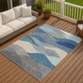 Machine Washable Indoor Outdoor Modern Horizon Chantille Rug
