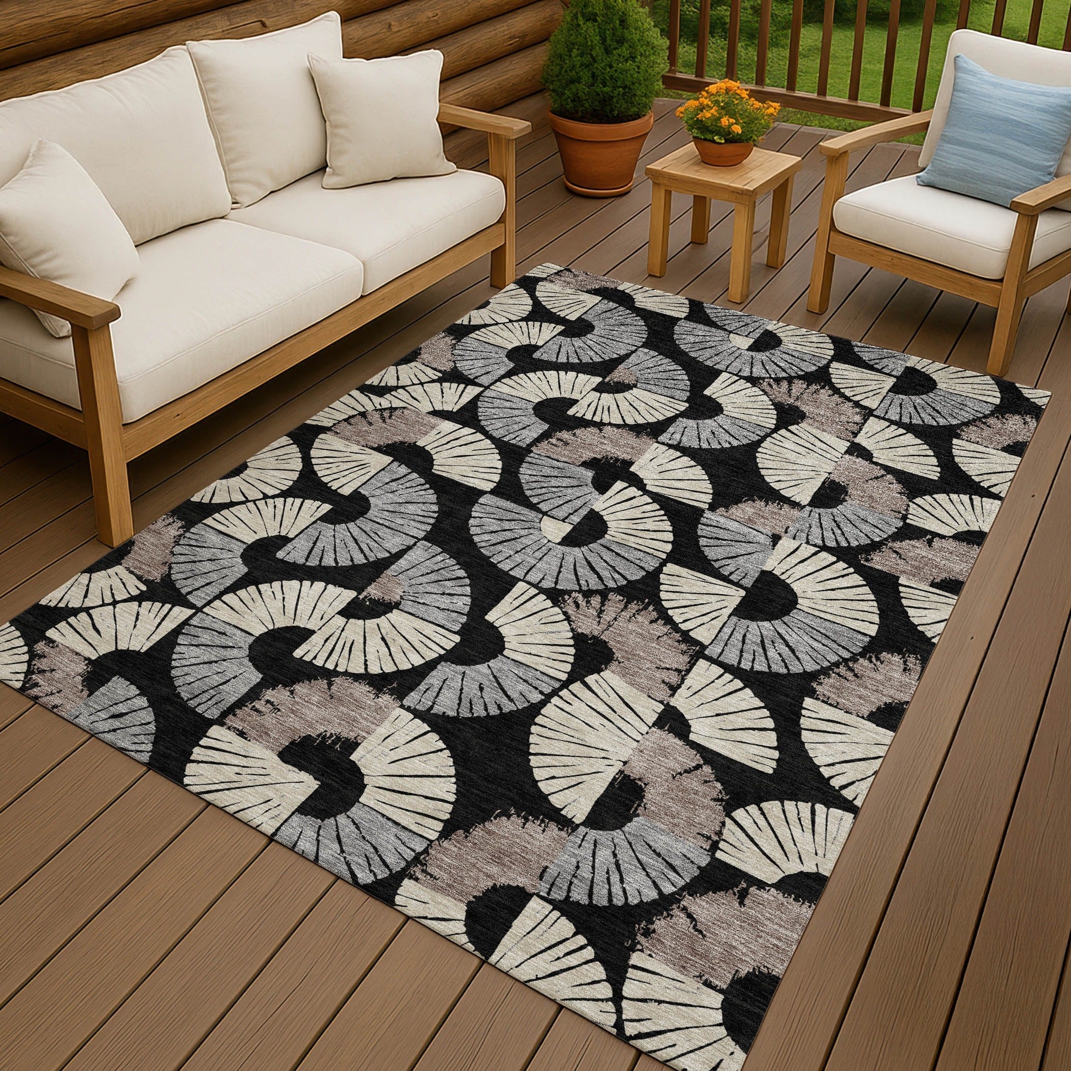 Machine Washable Indoor Outdoor Modern Jay Chantille Rug