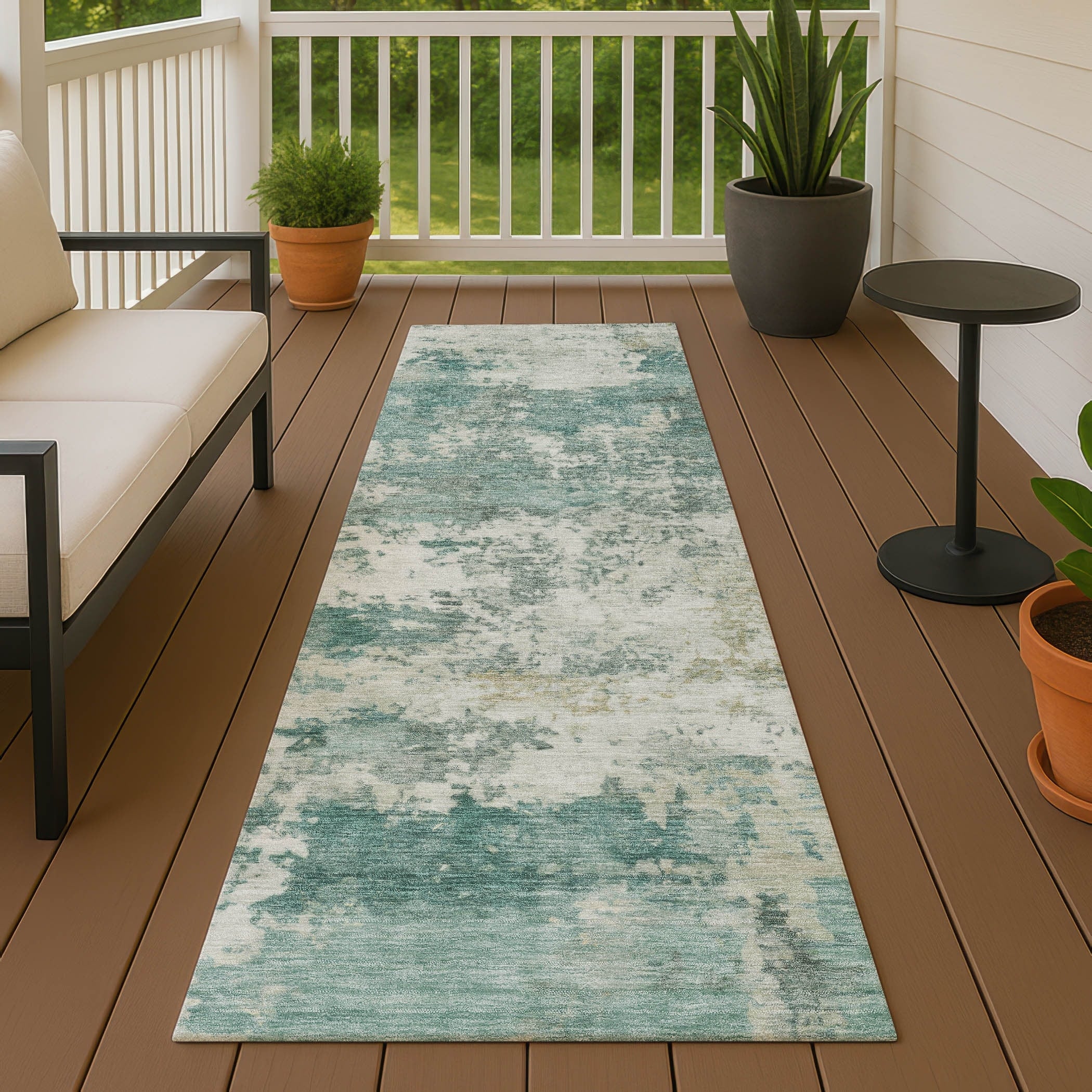 Machine Washable Indoor Outdoor Modern Jenna Chantille Rug
