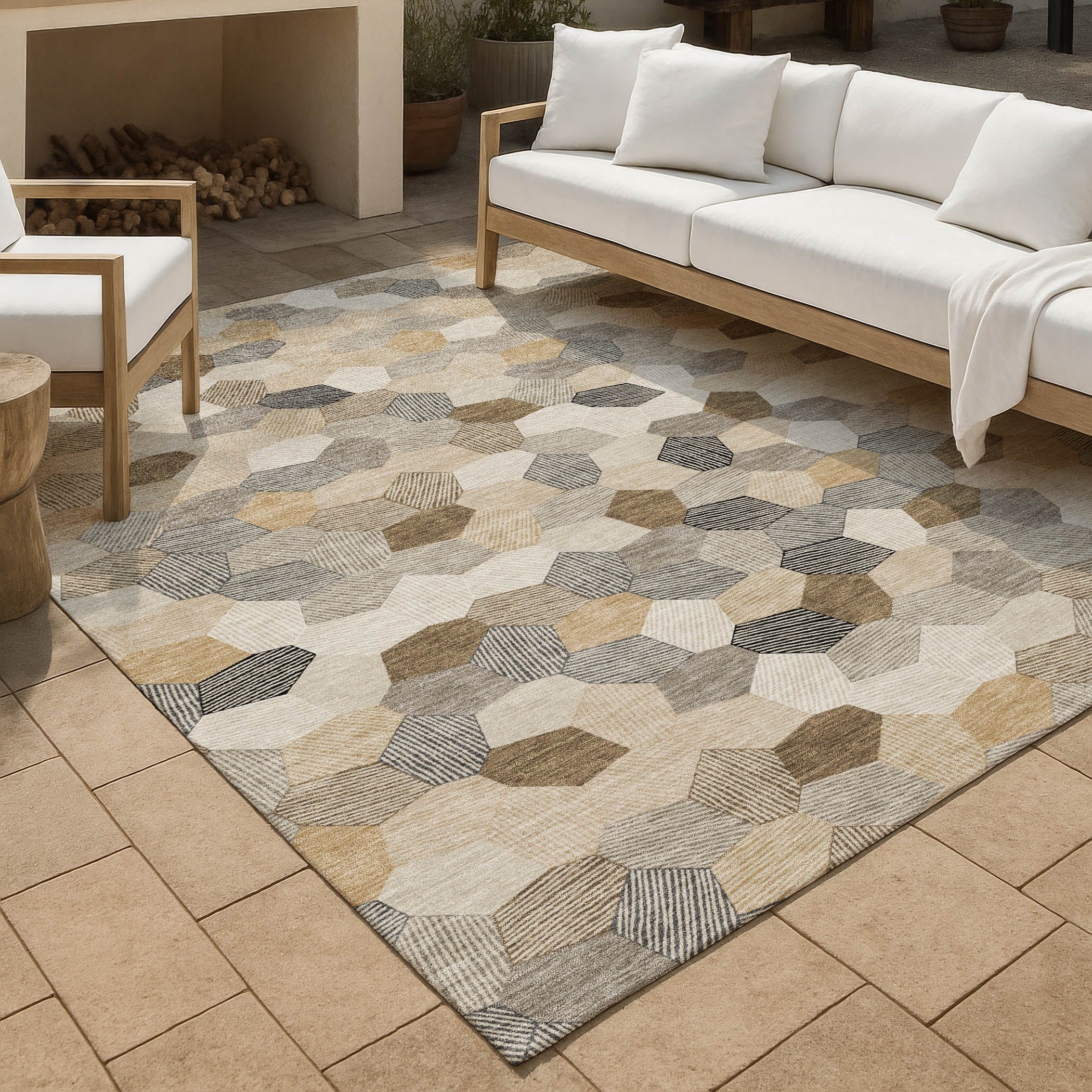 Machine Washable Indoor Outdoor Modern Loyd Chantille Rug