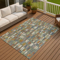 Machine Washable Indoor Outdoor Modern Mosaic Chantille Rug