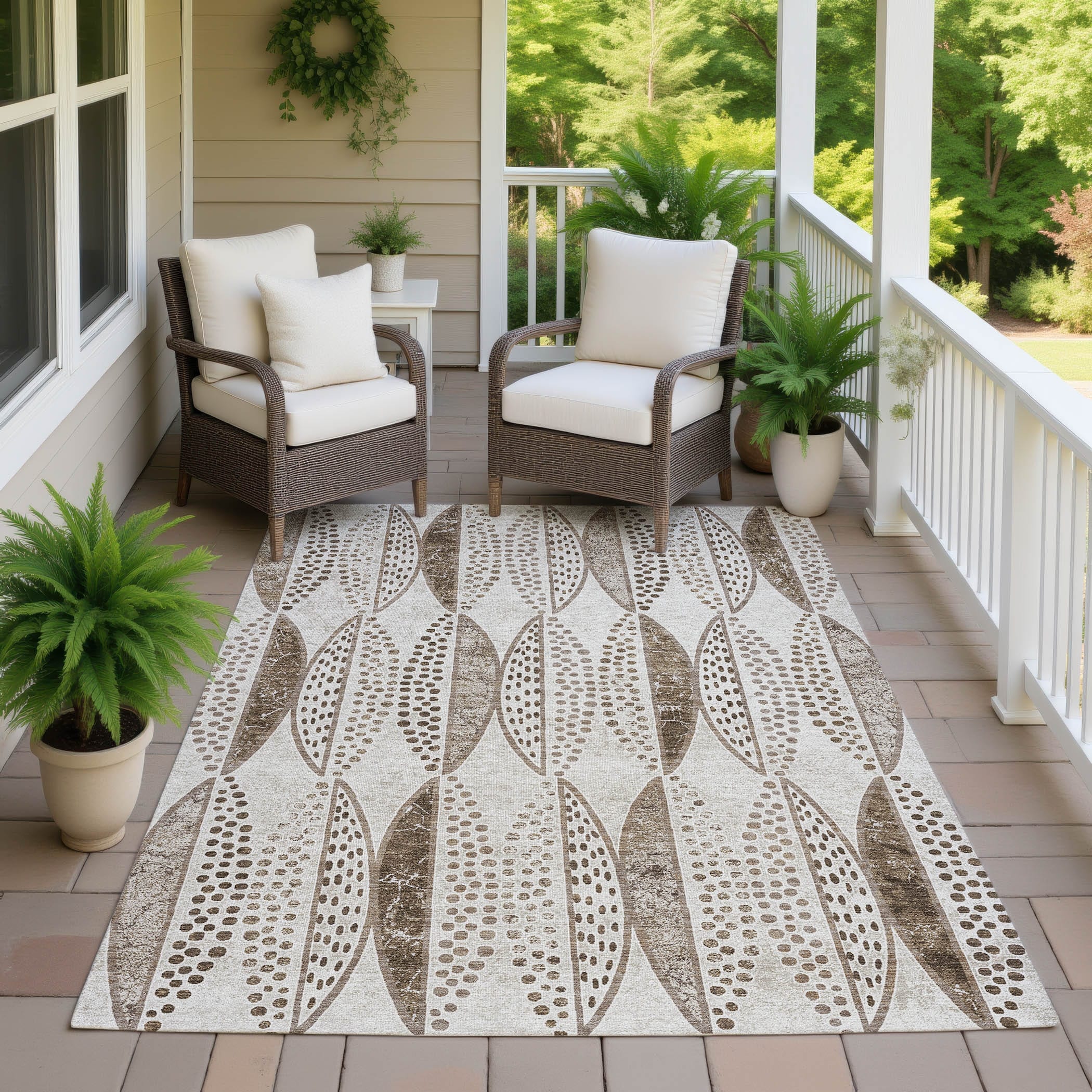 Machine Washable Indoor Outdoor Modern Oro Chantille Rug