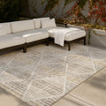 Machine Washable Indoor Outdoor Modern Ovid Chantille Rug