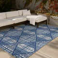Machine Washable Indoor Outdoor Modern Ovid Chantille Rug