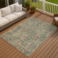 Machine Washable Indoor Outdoor Modern Palms Chantille Rug