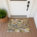 Machine Washable Indoor Outdoor Modern Picasy Chantille Rug