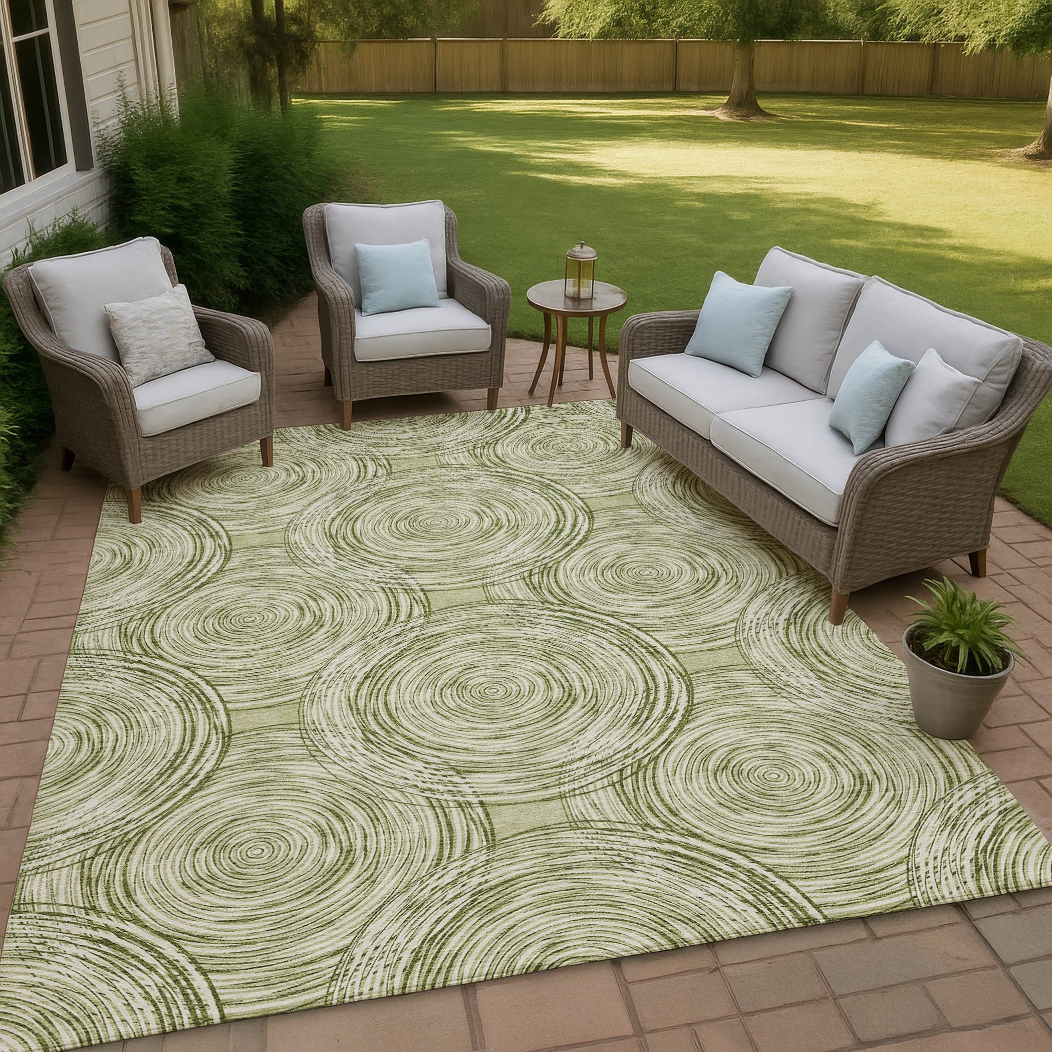 Machine Washable Indoor Outdoor Modern Pune Chantille Rug