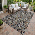 Machine Washable Indoor Outdoor Modern Rose Hill Chantille Rug